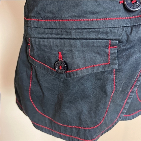 Moschino Jeans Navy Red Stitching Poplin Jacket Blazer size 10 (364) - Picture 10 of 10